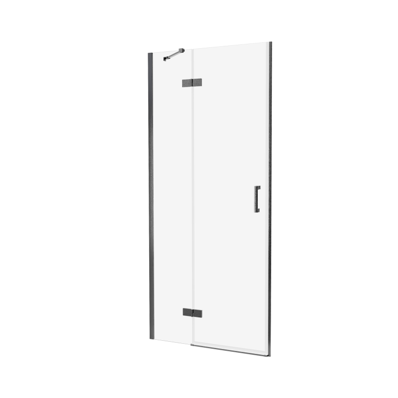 Drzwi wnękowe NESTA GUNMETAL BRUSHED 90x200 szkło 6 mm NEW TRENDY D-0930A