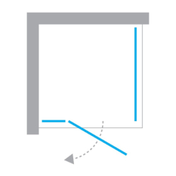 Kabina prysznicowa NESTA GUNMETAL BRUSHED 100x100x200 szkło 6 mm NEW TRENDY K-4741