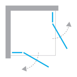 Kabina prysznicowa NESTA GUNMETAL BRUSHED 110x100x200 szkło 6 mm NEW TRENDY K-4773