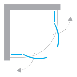 Kabina prysznicowa NESTA GUNMETAL BRUSHED 80x80x200 szkło 6 mm NEW TRENDY K-4781