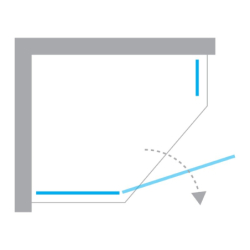 Kabina prysznicowa NESTA GUNMETAL BRUSHED 100x80x200 szkło 6 mm NEW TRENDY K-4793