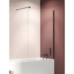 Parawan nawannowy NESTA BLACK 70x150 szkło 8 mm NEW TRENDY P-0199-WP