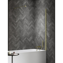 Parawan nawannowy NESTA LIGHT GOLD 90x150 szkło 8 mm NEW TRENDY P-0207-WP