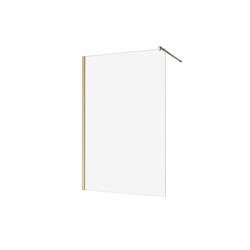 Parawan nawannowy NESTA GOLD BRUSHED 70x150 szkło 8 mm NEW TRENDY P-0211-WP