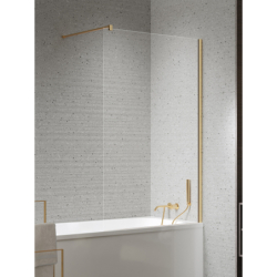 Parawan nawannowy NESTA GOLD BRUSHED 80x150 szkło 8 mm NEW TRENDY P-0212-WP