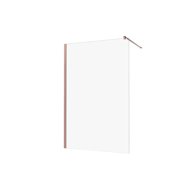 Parawan nawannowy NESTA COPPER BRUSHED 80x150 szkło 8 mm NEW TRENDY P-0218-WP