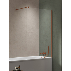 Parawan nawannowy NESTA COPPER BRUSHED 80x150 szkło 8 mm NEW TRENDY P-0218-WP