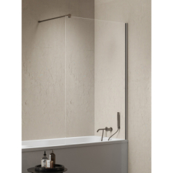 Parawan nawannowy NESTA GUNMETAL BRUSHED 90x150 szkło 8 mm NEW TRENDY P-0225-WP