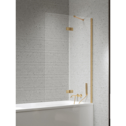 Parawan nawannowy NESTA GOLD BRUSHED 120x150 szkło 6 mm NEW TRENDY P-0250