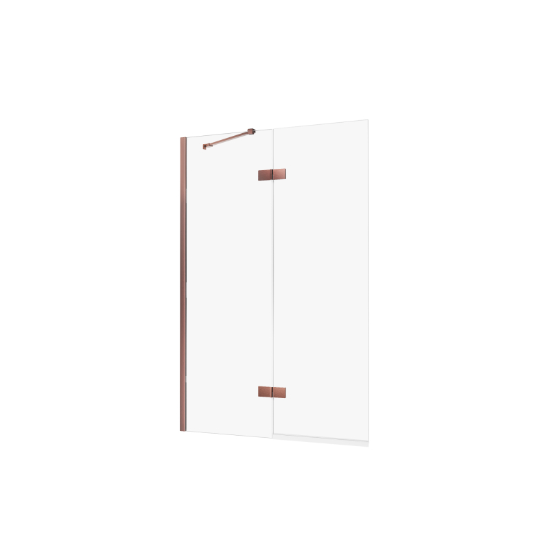 Parawan nawannowy NESTA COPPER BRUSHED 110x150 szkło 6 mm NEW TRENDY P-0253