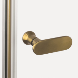Drzwi wnękowe NEW SOLEO GOLD BRUSHED 100x195 szkło 6 mm NEW TRENDY D-0943A-WP