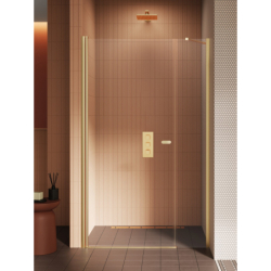 Drzwi wnękowe NEW SOLEO GOLD BRUSHED 120x195 szkło 6 mm NEW TRENDY D-0945A-WP
