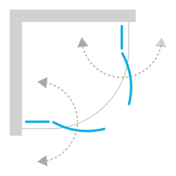 Kabina prysznicowa NEW SOLEO 80x90x195 szkło 6 mm NEW TRENDY K-3592