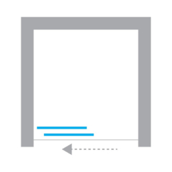 Drzwi wnękowe SMART GOLD BRUSHED 110x200 szkło 8 mm NEW TRENDY EXK-7511