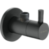 Zawór kątowy z głowicą ceramiczną 1/2" - 3/8" - okrągły  nero DEANTE VFA_N62R
