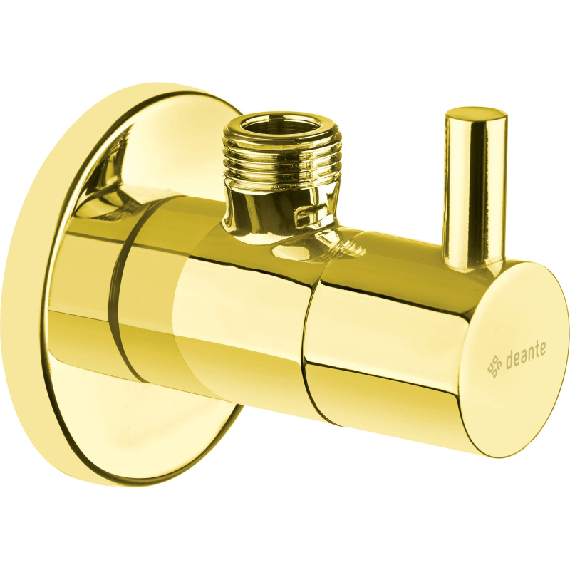 Zawór kątowy z głowicą ceramiczną 1/2" - 3/8" - okrągły  złoty DEANTE VFA_Z62R