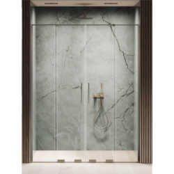 Drzwi wnękowe SMART GUNMETAL BRUSHED 130x200 szkło 8 mm NEW TRENDY EXK-7833