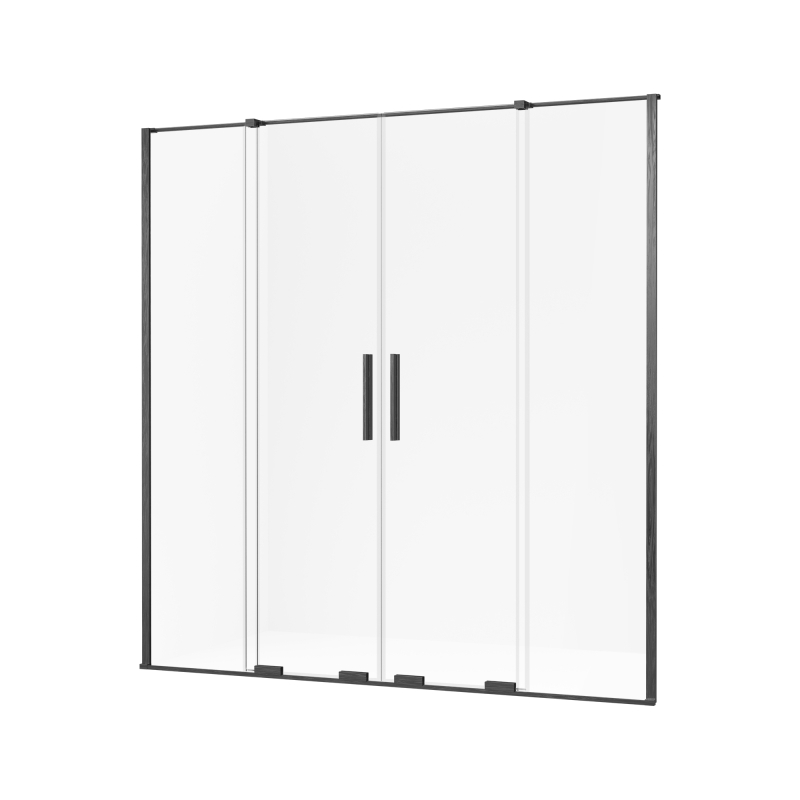 Drzwi wnękowe SMART GUNMETAL BRUSHED 150x200 szkło 8 mm NEW TRENDY EXK-7835