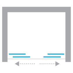 Drzwi wnękowe SMART GUNMETAL BRUSHED 150x200 szkło 8 mm NEW TRENDY EXK-7835