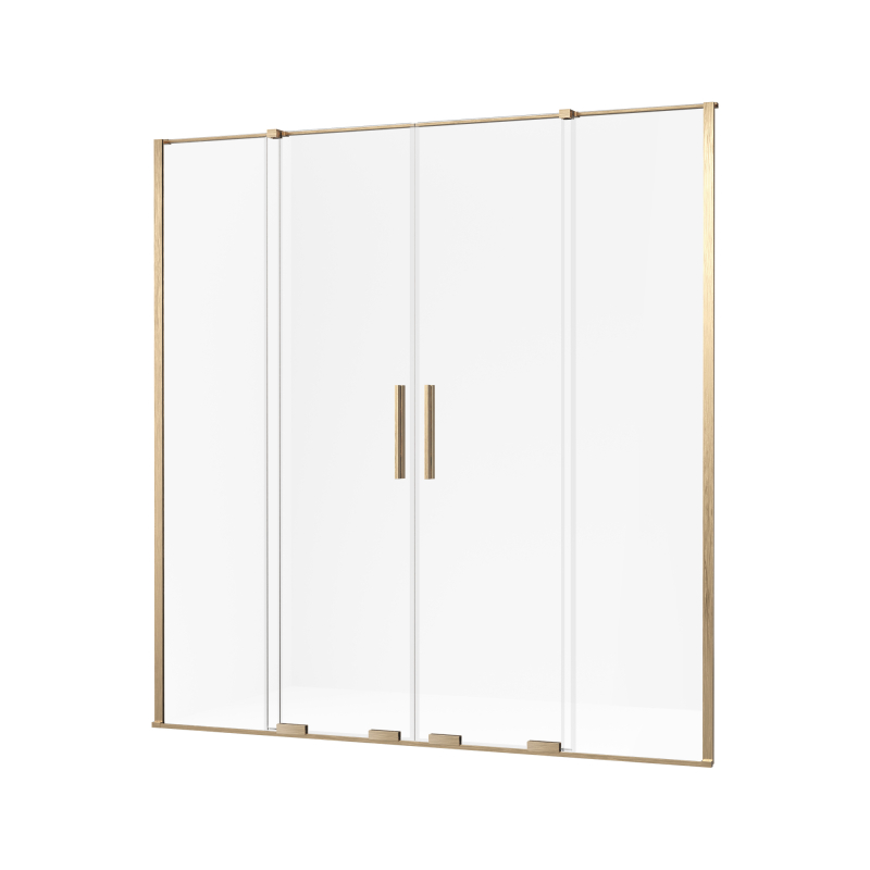 Drzwi wnękowe SMART GOLD BRUSHED 160x200 szkło 8 mm NEW TRENDY EXK-7522