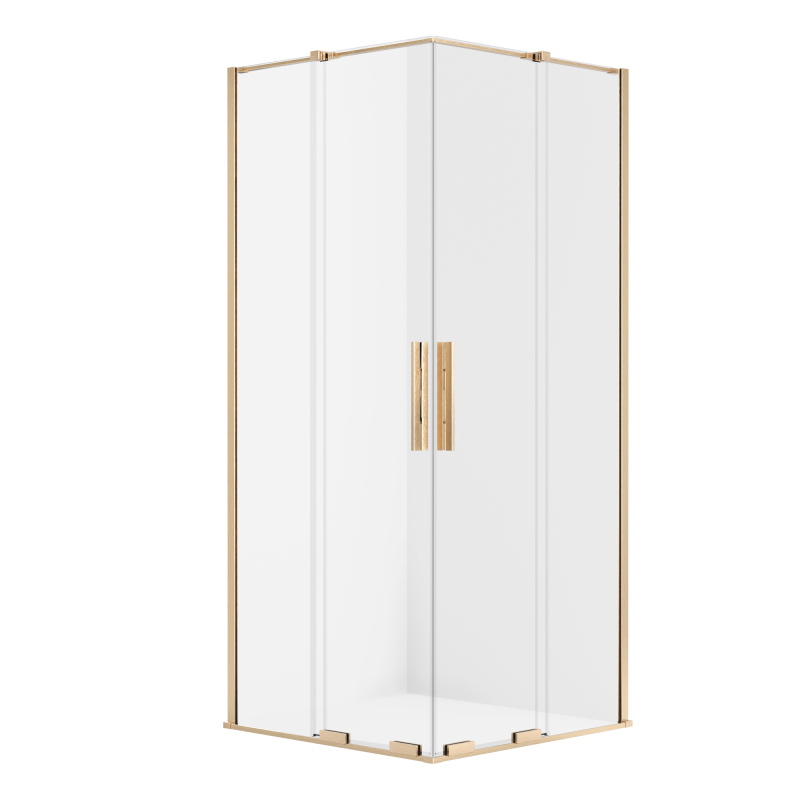 Kabina prysznicowa SMART GOLD BRUSHED 80x120x200 szkło 8 mm NEW TRENDY EXK-7599