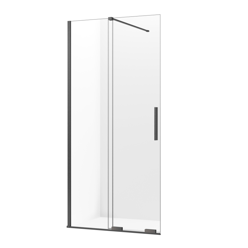 Kabina walk-in SMART GUNMETAL BRUSHED 120x200 szkło 8 mm NEW TRENDY EXK-7943