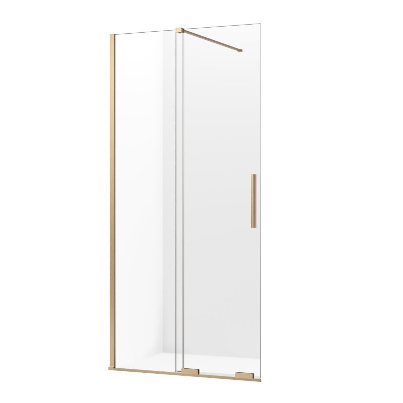 Kabina walk-in SMART GOLD BRUSHED 90x200 szkło 8 mm NEW TRENDY EXK-7626