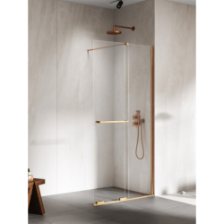 Kabina walk-in SMART COPPER BRUSHED 90x200 szkło 8 mm NEW TRENDY EXK-7777