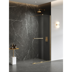 Kabina walk-in SMART GOLD BRUSHED 80x200 szkło 8 mm NEW TRENDY EXK-7634