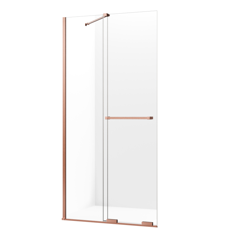 Kabina walk-in SMART COPPER BRUSHED 100x200 szkło 8 mm NEW TRENDY EXK-7778-WU