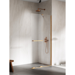 Kabina walk-in SMART COPPER BRUSHED 100x200 szkło 8 mm NEW TRENDY EXK-7778-WU