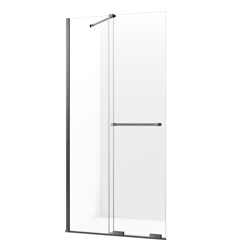 Kabina walk-in SMART GUNMETAL BRUSHED 130x200 szkło 8 mm NEW TRENDY EXK-7953-WU