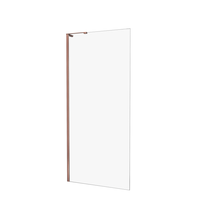 Kabina walk-in NESTA COPPER BRUSHED 100x200 szkło 8 mm NEW TRENDY K-1749-WL
