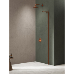 Kabina walk-in NESTA COPPER BRUSHED 110x200 szkło 8 mm NEW TRENDY K-1750-WL