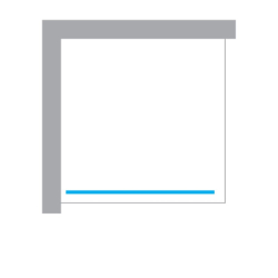 Kabina walk-in NESTA CHROME 100x200 szkło 8 mm NEW TRENDY K-1717-WL