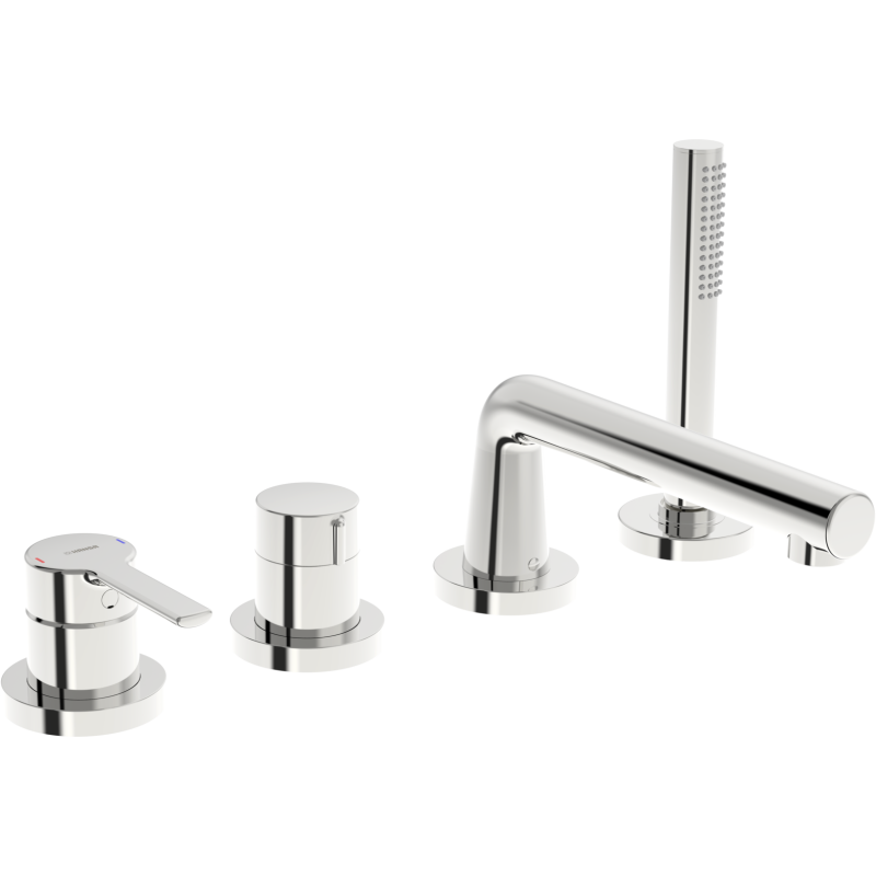 Element natynkowy baterii wannowo-natryskowej, 72 mm 4-otworowa chrom element natynkowy, jednouchwytowa HANSARONDA HANSA 3402473