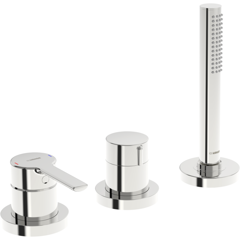 Element natynkowy baterii wannowo-natryskowej, 72 mm 3-otworowa chrom element natynkowy, jednouchwytowa HANSARONDA HANSA 3419473
