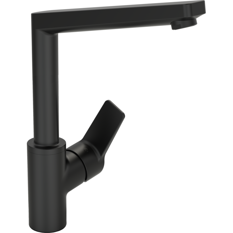 Bateria kuchenna 1-otworowa czarny matowy boczna dźwignia HANSATWIST Protec HANSA 920220333