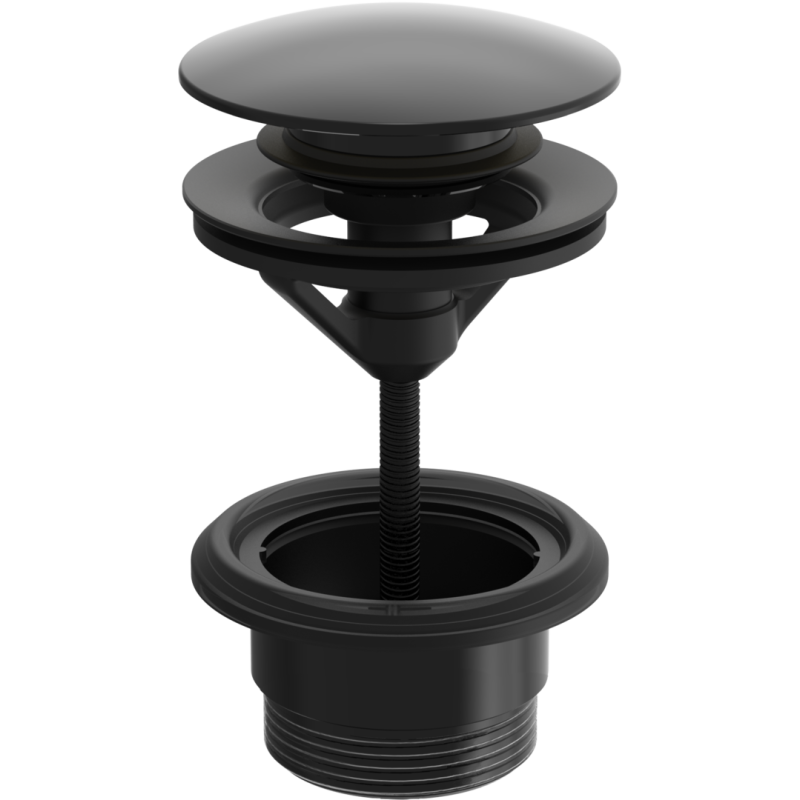 Przyciskowy zawór spustowy czarny matowy HANSA 764010033