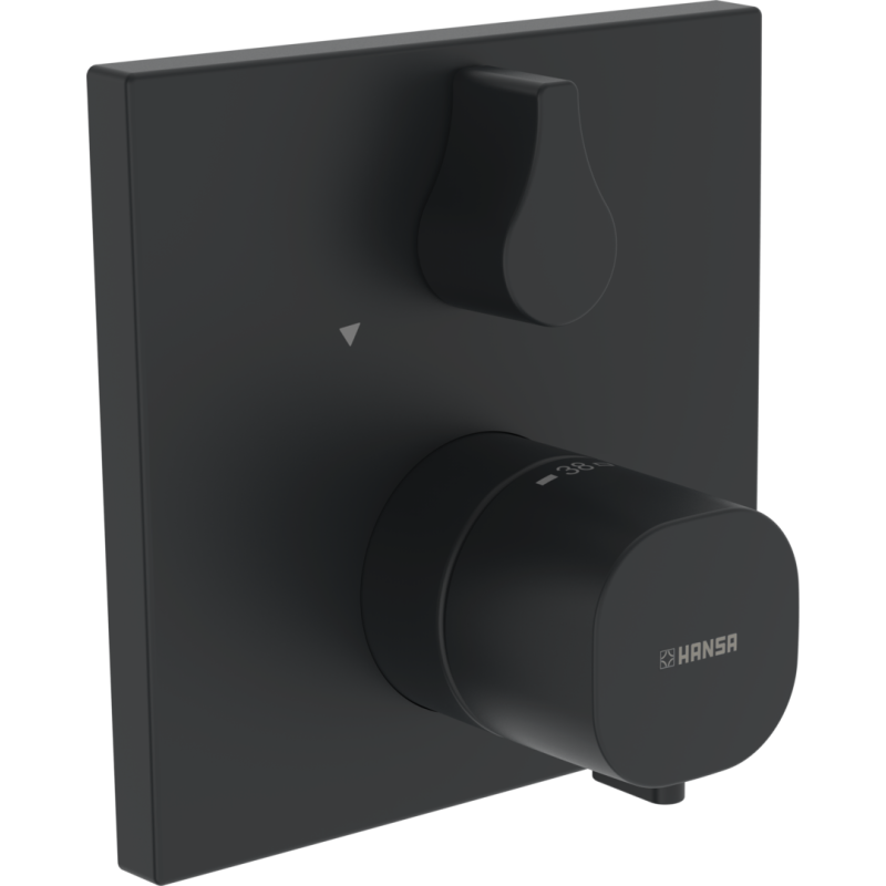 Element natynkowy baterii wannowo-natryskowej czarny matowy termostatyczna HANSALIVING HANSA 8114956233