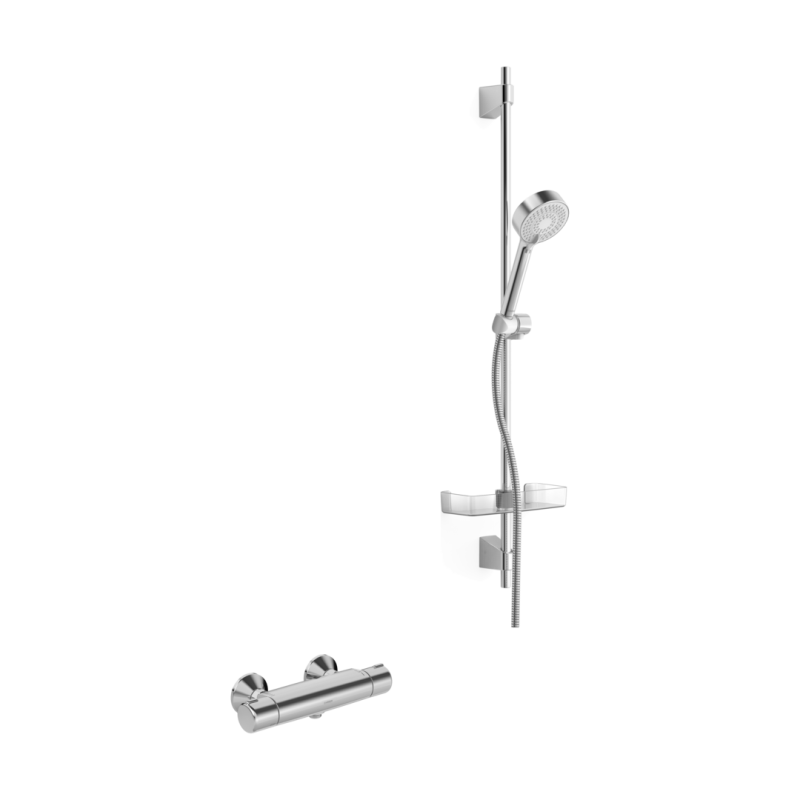 Bateria natryskowa z prysznicem chrom termostatyczna HANSAMICRA HANSA 48150171