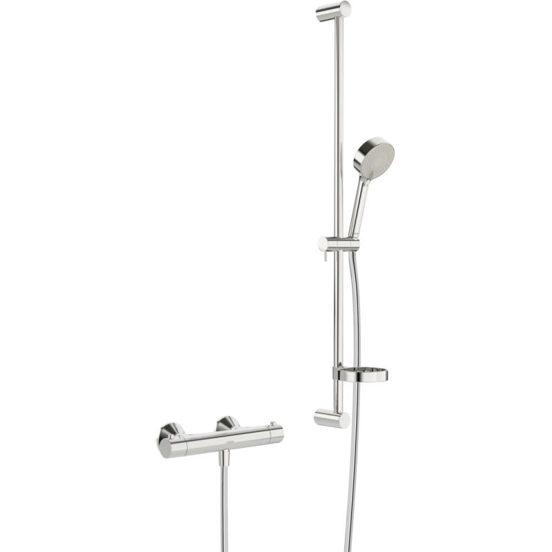 Bateria natryskowa z prysznicem chrom termostatyczna HANSAUNITA HANSA 48130131