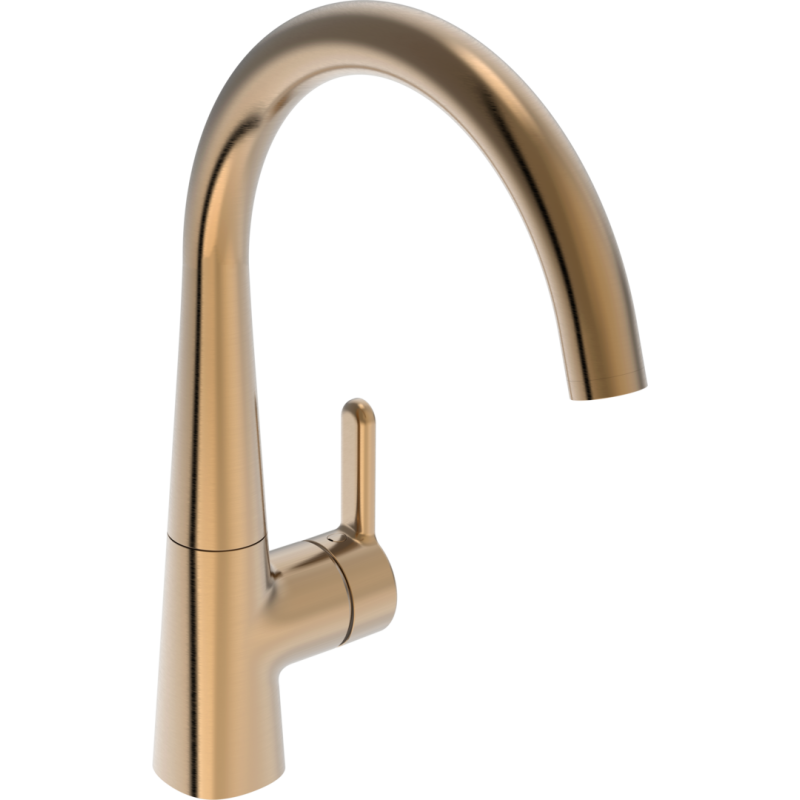 Bateria kuchenna 1-otworowa brąz szczotkowany boczna dźwignia HANSADESIGNO STYLE HANSA 5101228381