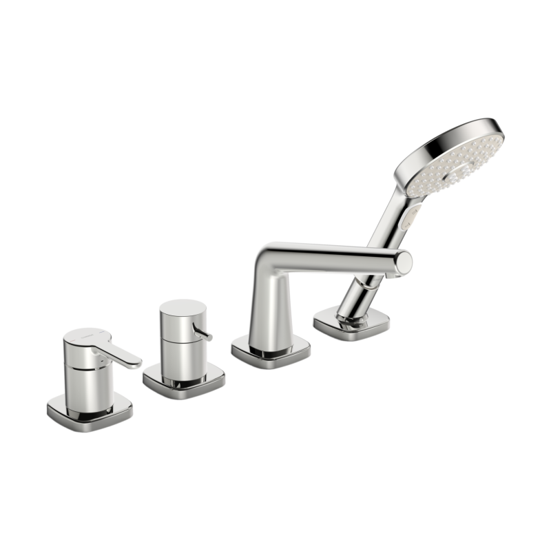 Element natynkowy baterii wannowo-natryskowej 4-otworowa chrom jednouchwytowa HANSADESIGNO STYLE HANSA 53122083