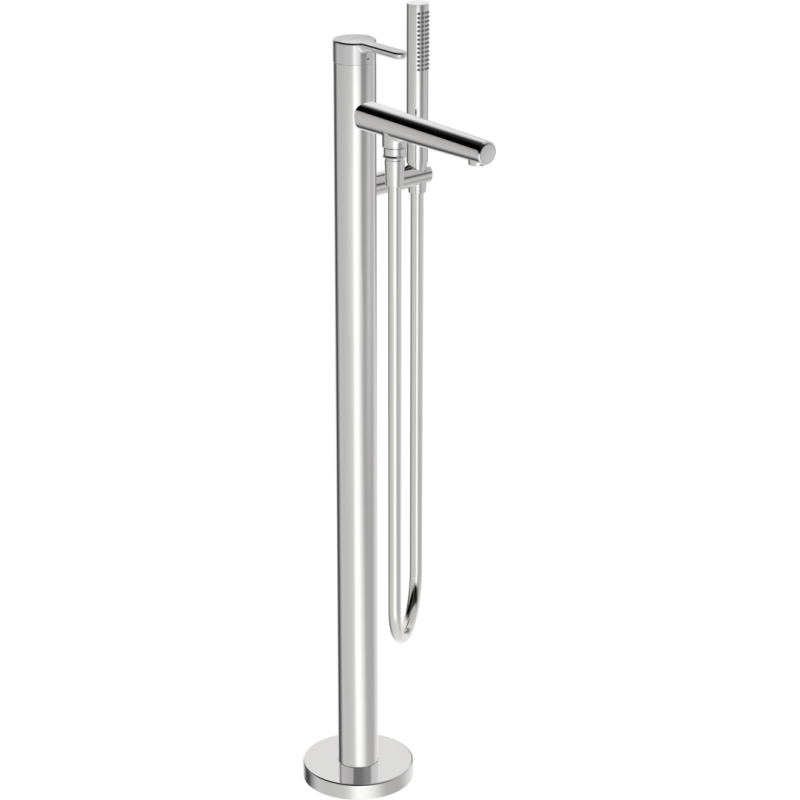 Bateria wannowa z natryskiem, podłogowa 1-otworowa chrom jednouchwytowa HANSADESIGNO STYLE HANSA 53272083