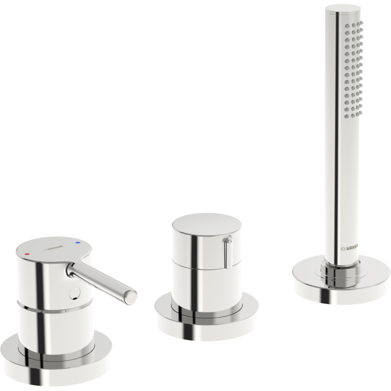 Element natynkowy baterii wannowo-natryskowej 3-otworowa chrom jednouchwytowa HANSAVANTIS STYLE HANSA 54709007