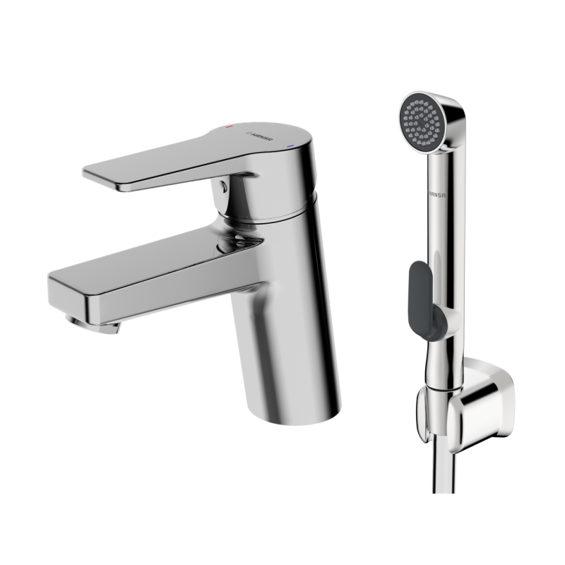 Bateria umywalkowa 1-otworowa chrom jednouchwytowa, bidetta HANSATWIST HANSA 9302203