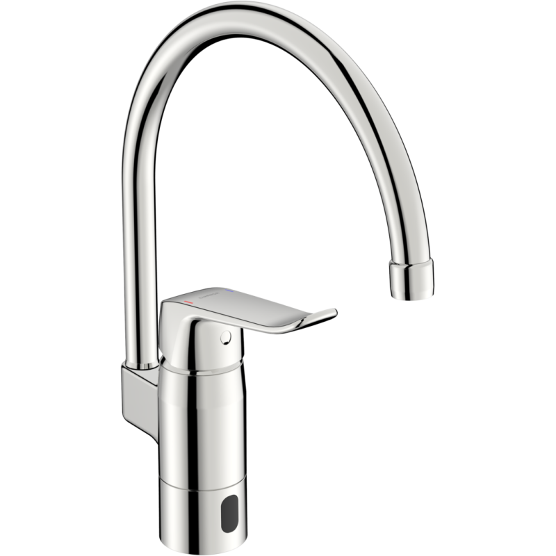 Bateria kuchenna, 230/9 v, bluetooth 1-otworowa chrom zasilacz w komplecie HANSACARE Hybrid HANSA 46142009