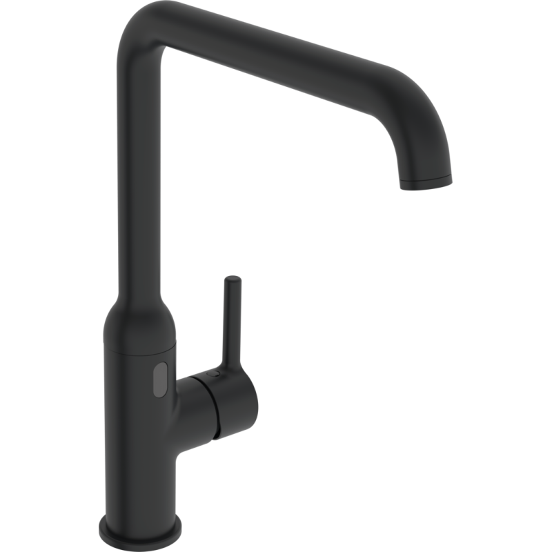 Bateria kuchenna, 230/9 v, bluetooth 1-otworowa czarny matowy zasilacz w komplecie HANSAVANTIS STYLE Hybrid HANSA 5421220933