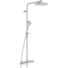 Bateria natryskowa z deszczownicą stal szczotkowana termostatyczna HANSAVIVA HANSA 6515920180